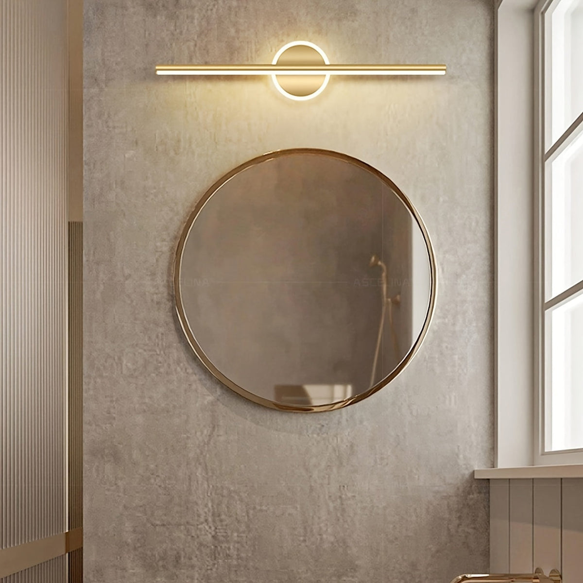 Linear design that anchors a space