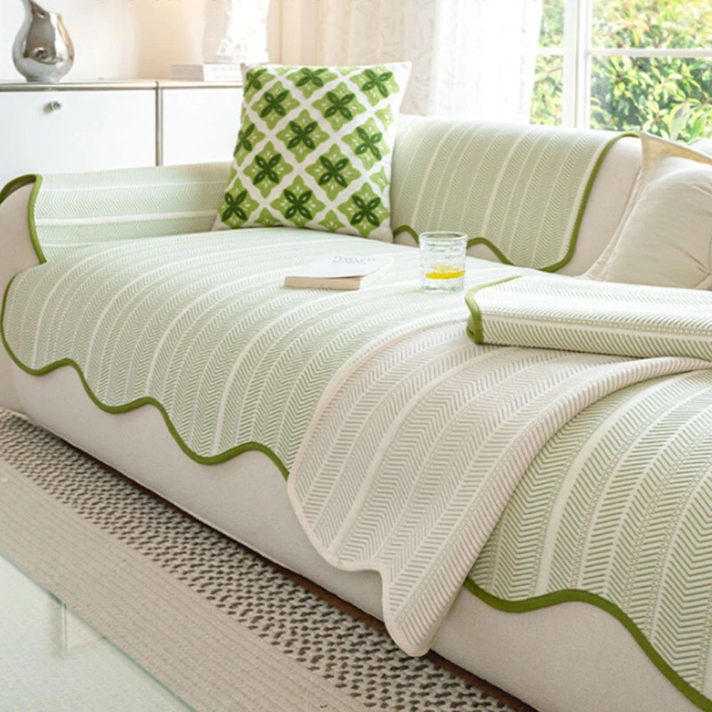 Herringbone weave adds depth
