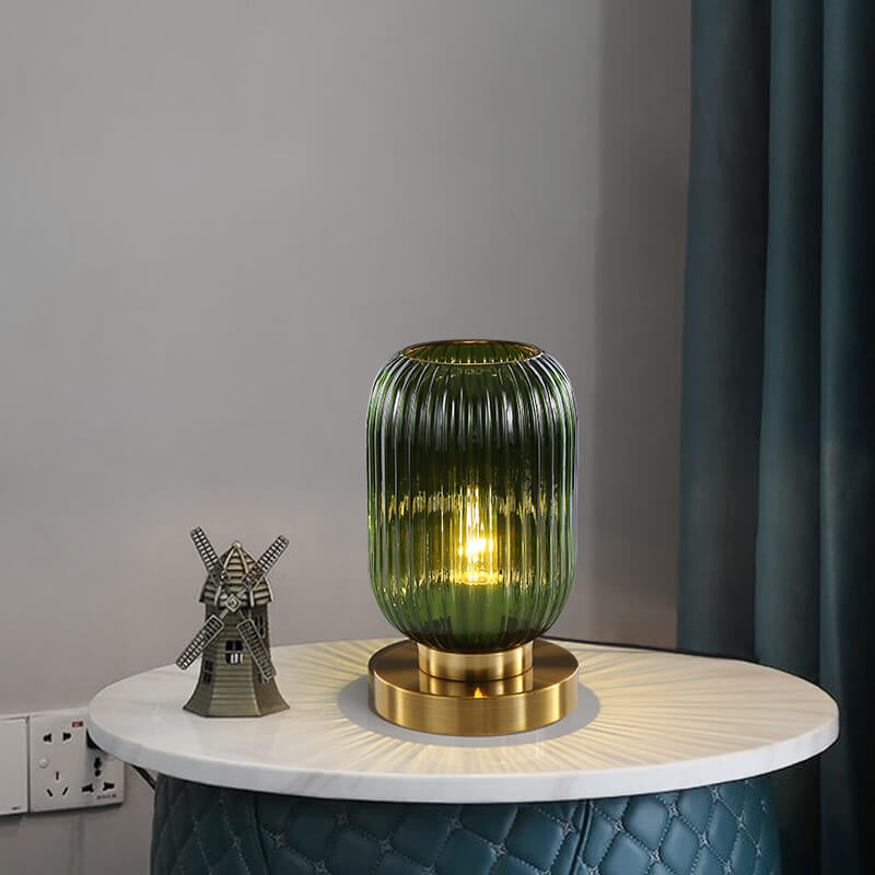 Ribbed glass catches the light