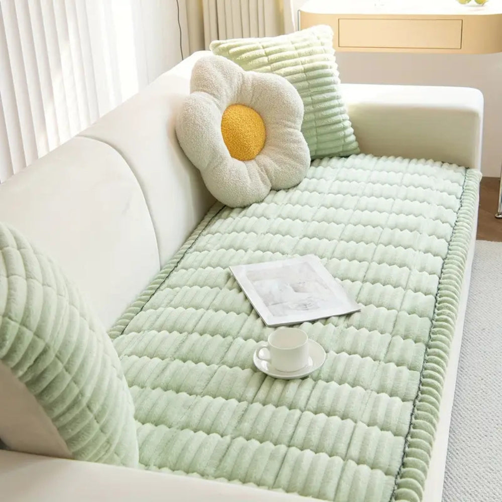 Plush flannel with deliberate pleating