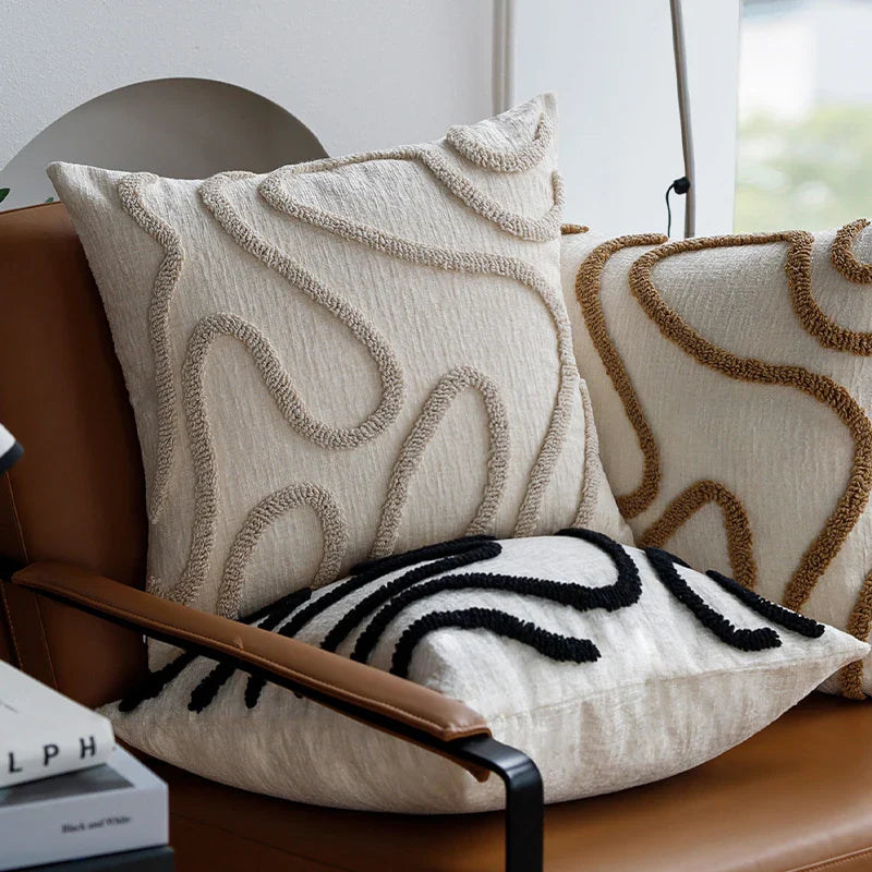 Geometric lines that anchor a room