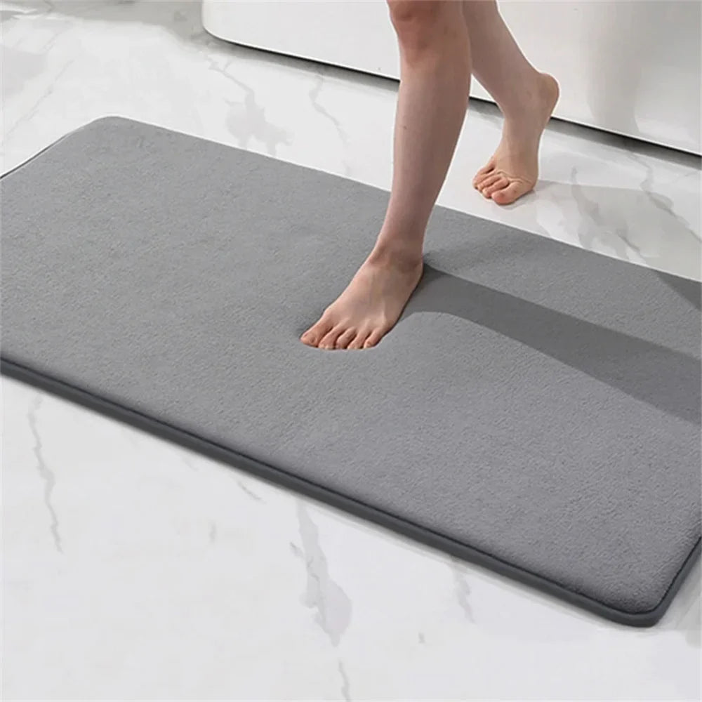 Memory foam cushioning for bare feet