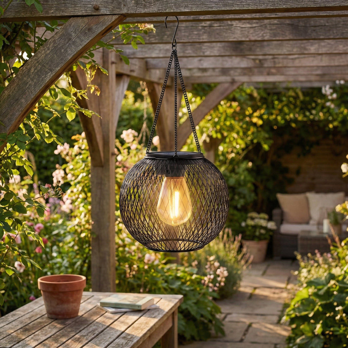 Suspend from tree or pergola