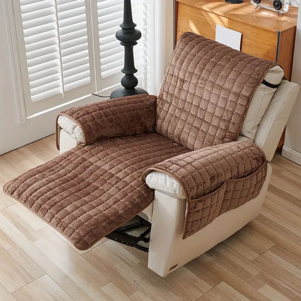 Elias | Recliner Cover in Grid Weave for Living Room