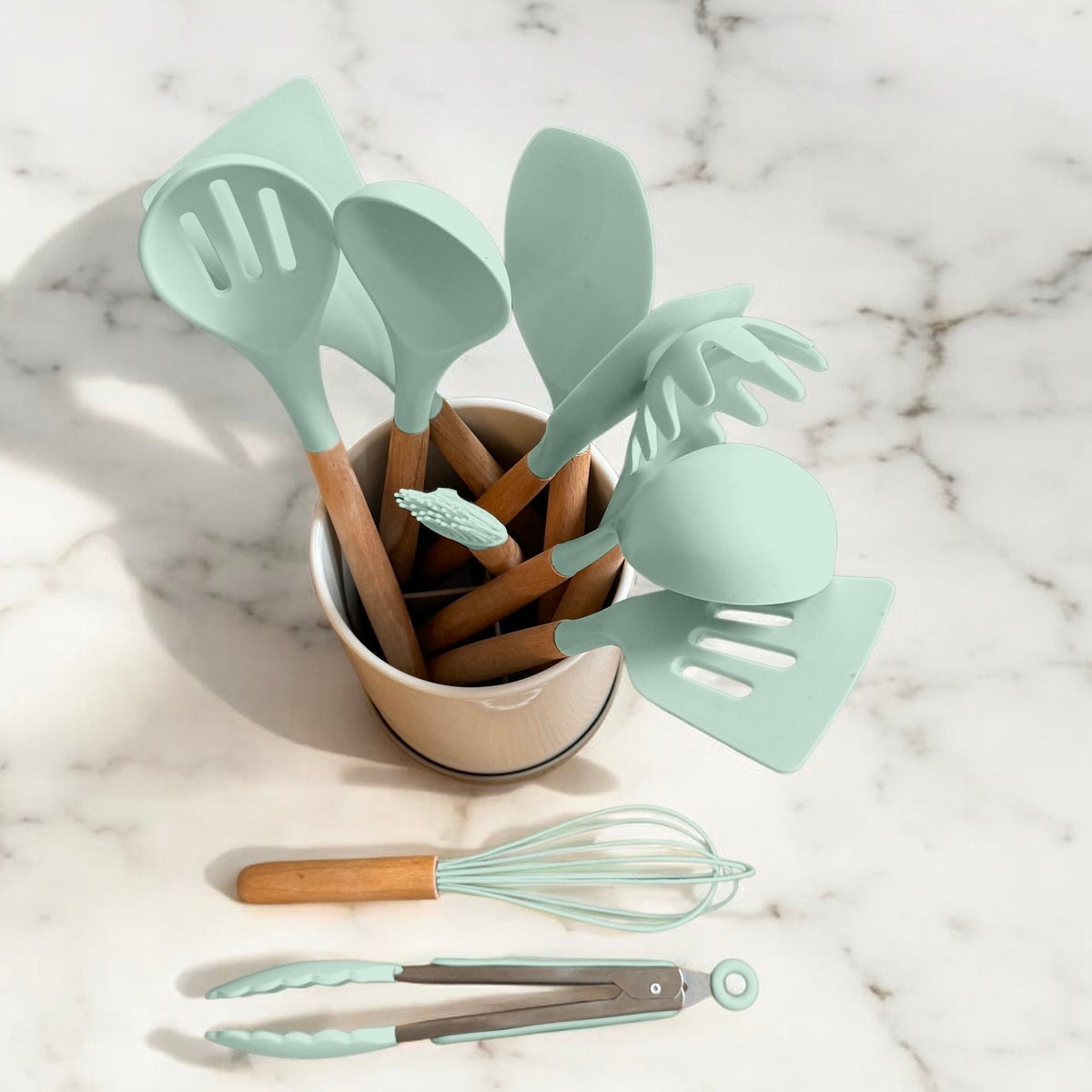 Amandine | Heat Resistant Silicone Cooking Utensils for Non-Stick Pans