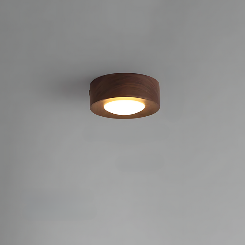 Soren | Walnut Ceiling Lamp with LED Spotlight for Modern Interiors