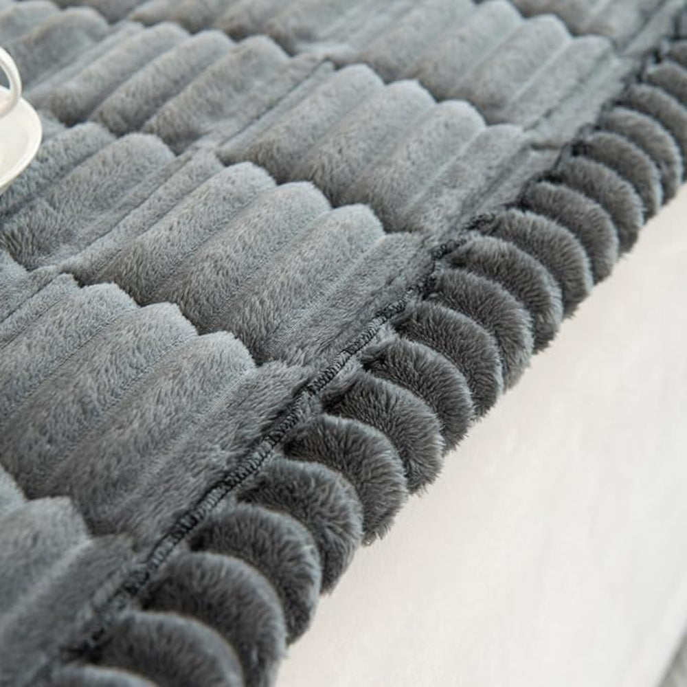 Aurelia | Soft Sofa Cover with Plush Pleated Edges for Living Room