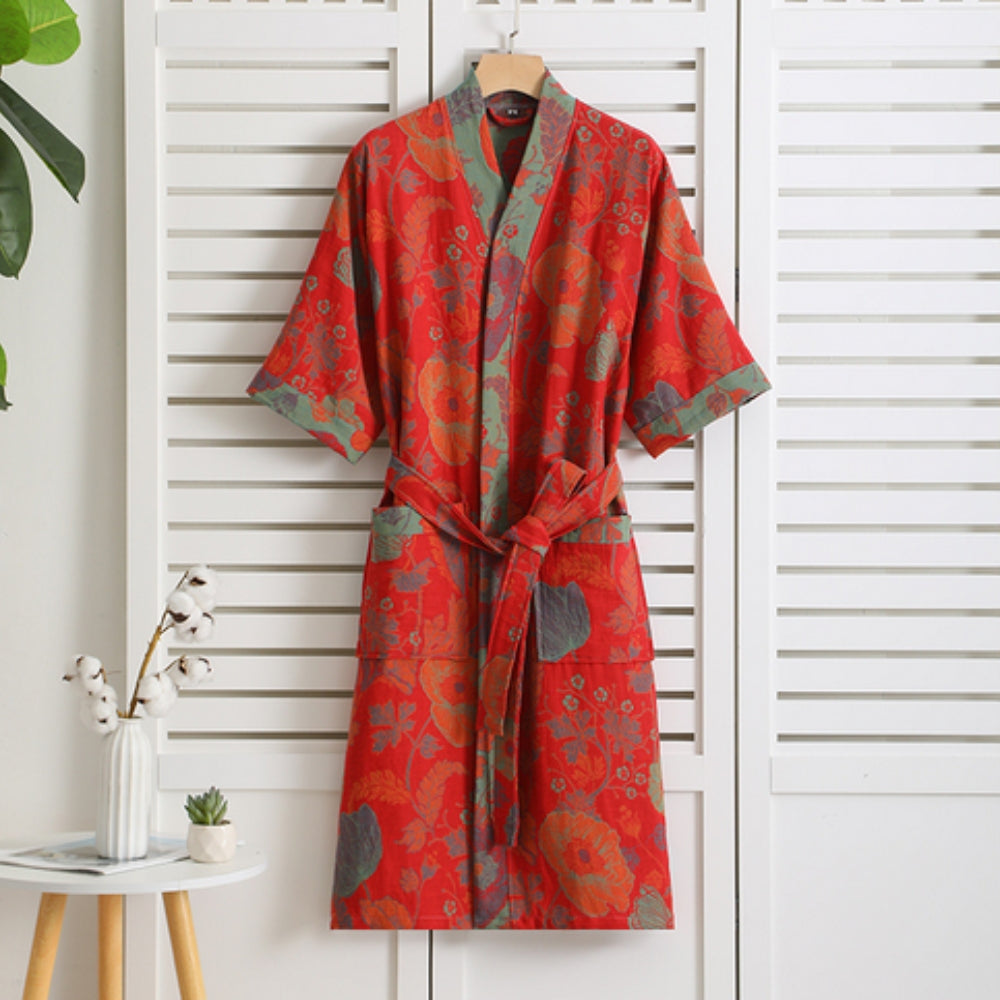 Noemi | Lightweight Cotton Bathrobe for Bedroom and Bath