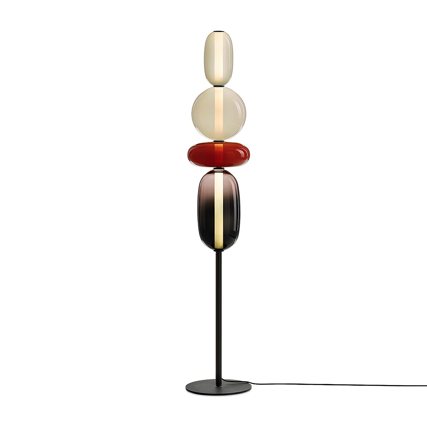 Siena | Modern Floor Lamp with Sculptural Glass Detail
