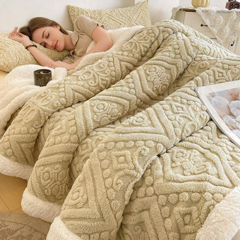 Victor | Warm Weighted Blanket in Embossed Fleece for Bedroom