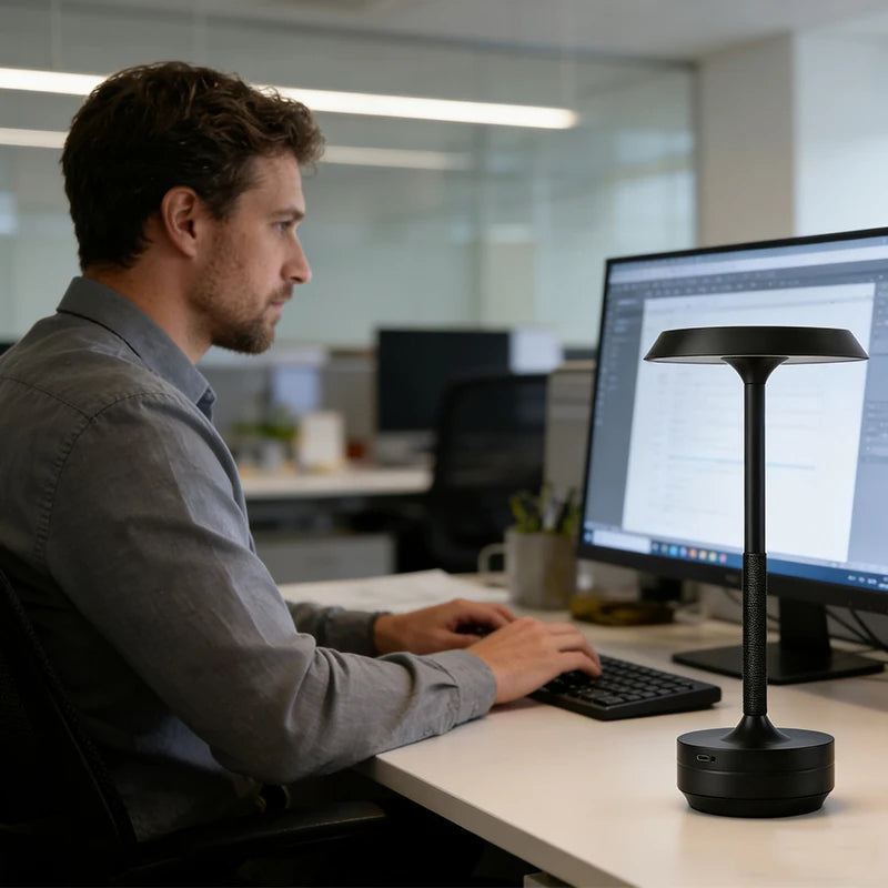Signe | Rechargeable USB Table Lamp with Touch Sensor in Gold and Black