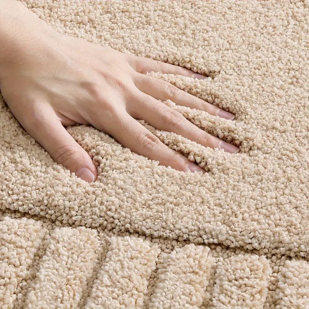 Eloise | Quick Dry Non-Slip Bathroom Rug with Minimalist Stripe