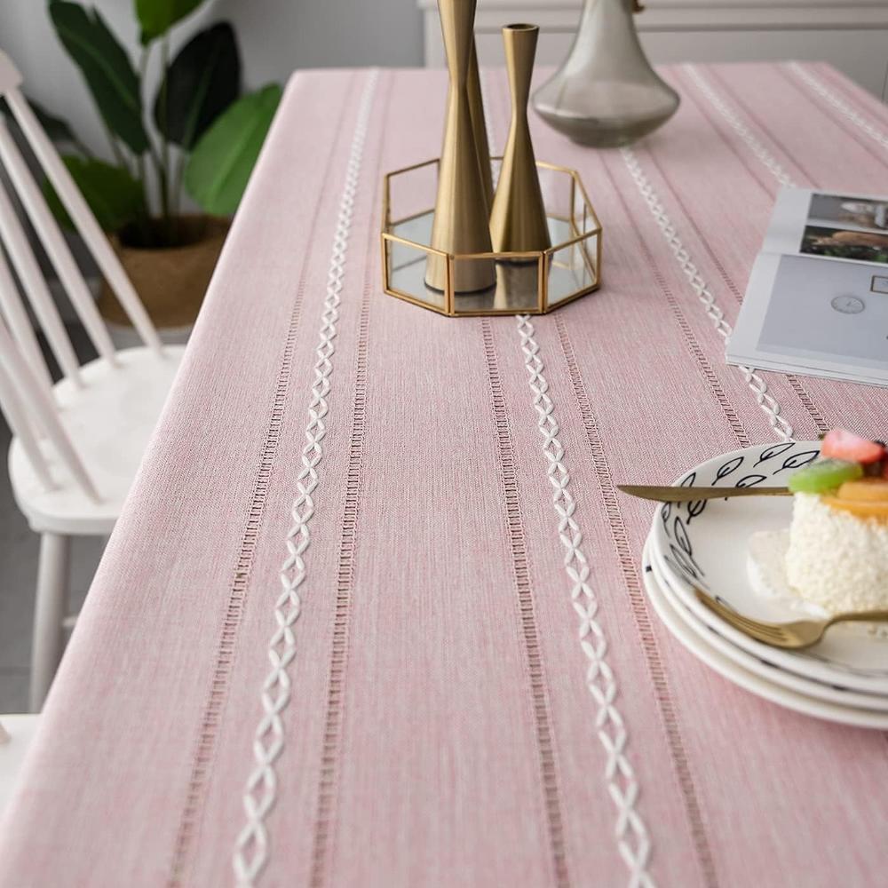 Isabeau | Striped Cotton Linen Tablecloth for Kitchen and Dining