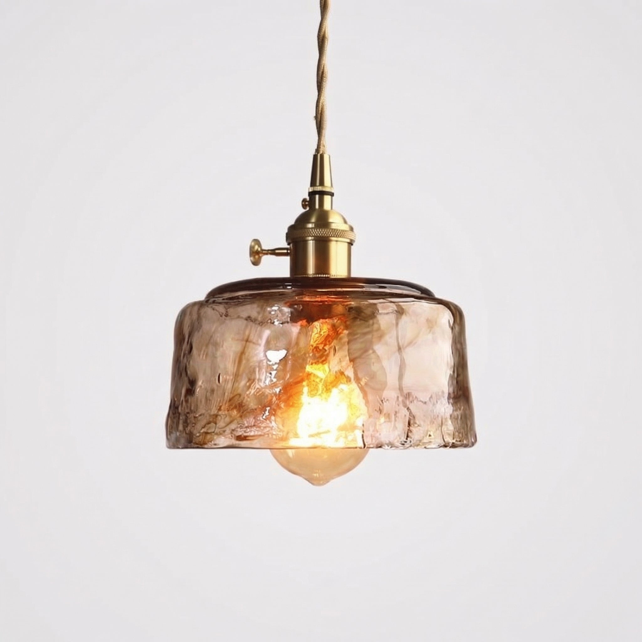 Lennox | Vintage Amber Glass Dome Pendant Light for Kitchen