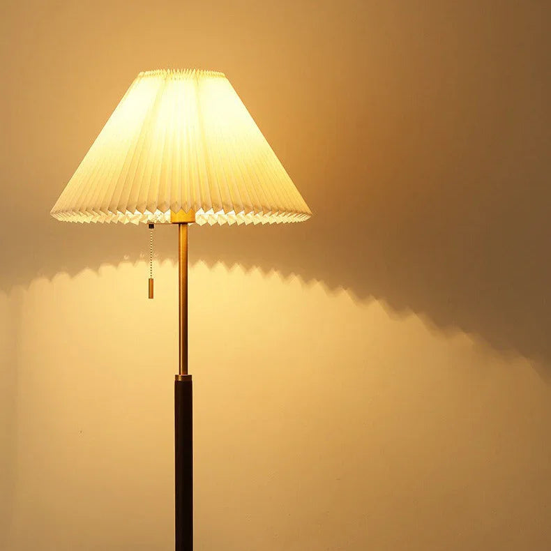 Eloise | Floor Lamp with Pleated Shade for Living Room