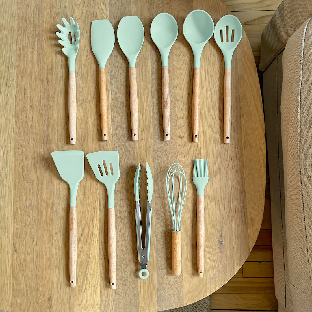 Amandine | Heat Resistant Silicone Cooking Utensils for Non-Stick Pans