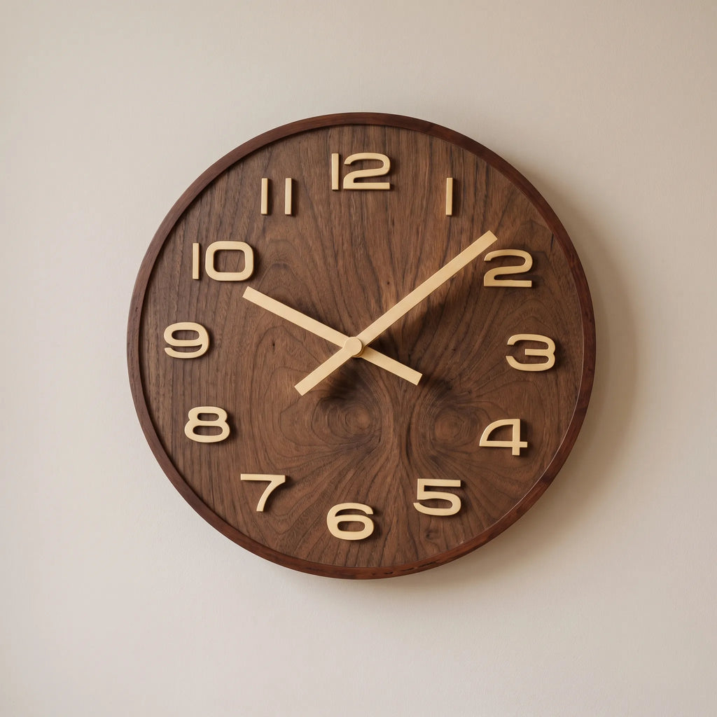 Marlowe | Wooden Wall Clock for Modern Living Spaces