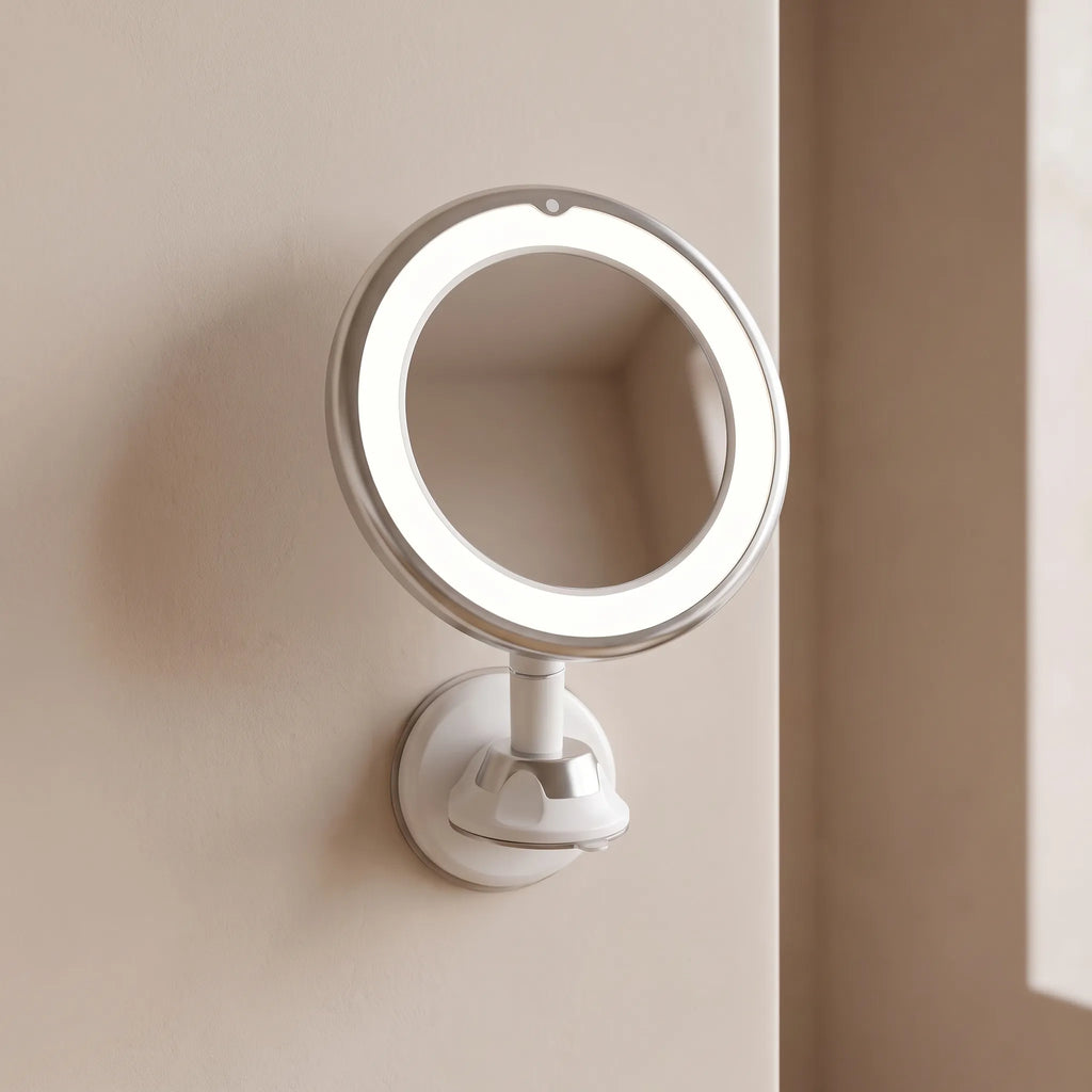 Estelle | LED Makeup Mirror with Suction Base for Bathroom