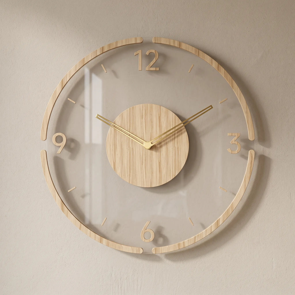 Elias | 30cm Wall Clock with Silent Quartz Mechanism for Modern Interiors