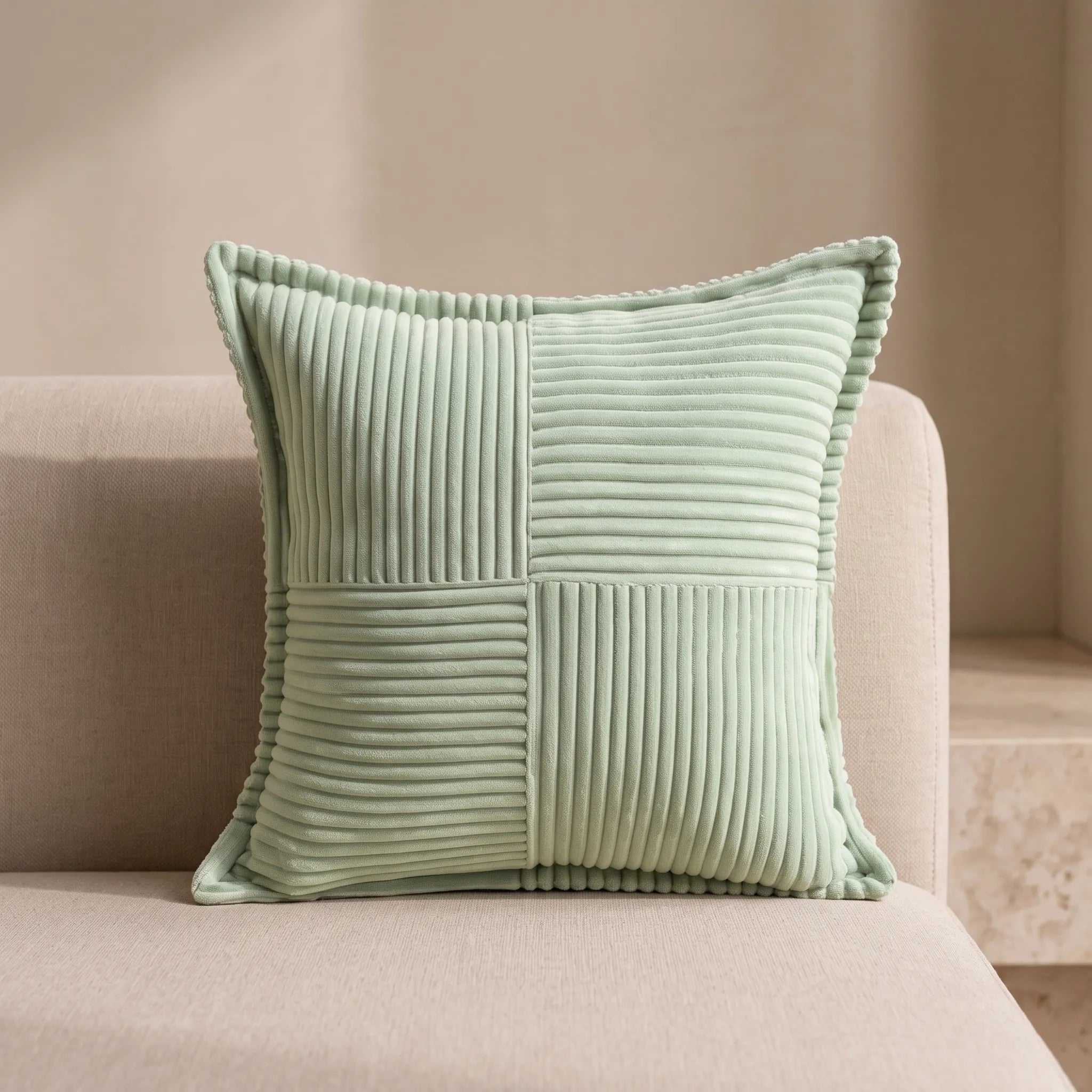 Ovidia | Stain-Resistant Solid Pillow Cover for Sofa or Bed