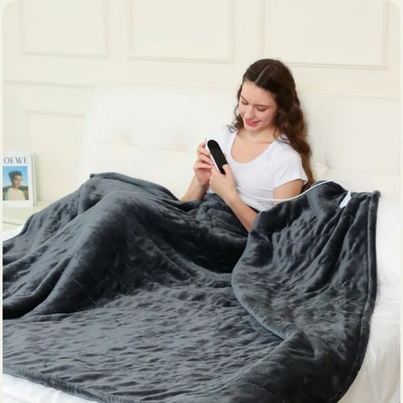 Louane | Grey Electric Heated Blanket for Bed