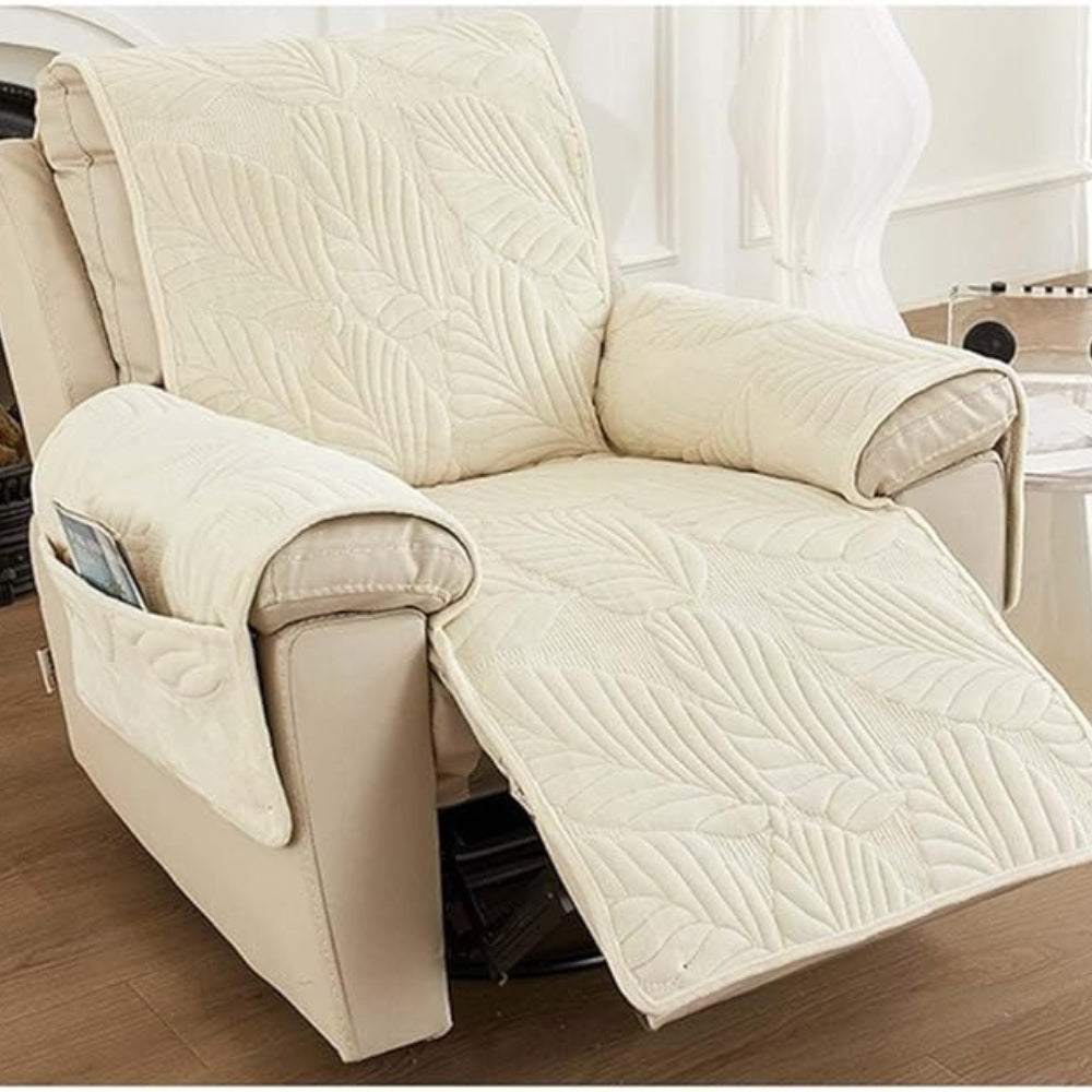 Elara | Recliner Cover with Verdant Leaf Pattern for Living Rooms