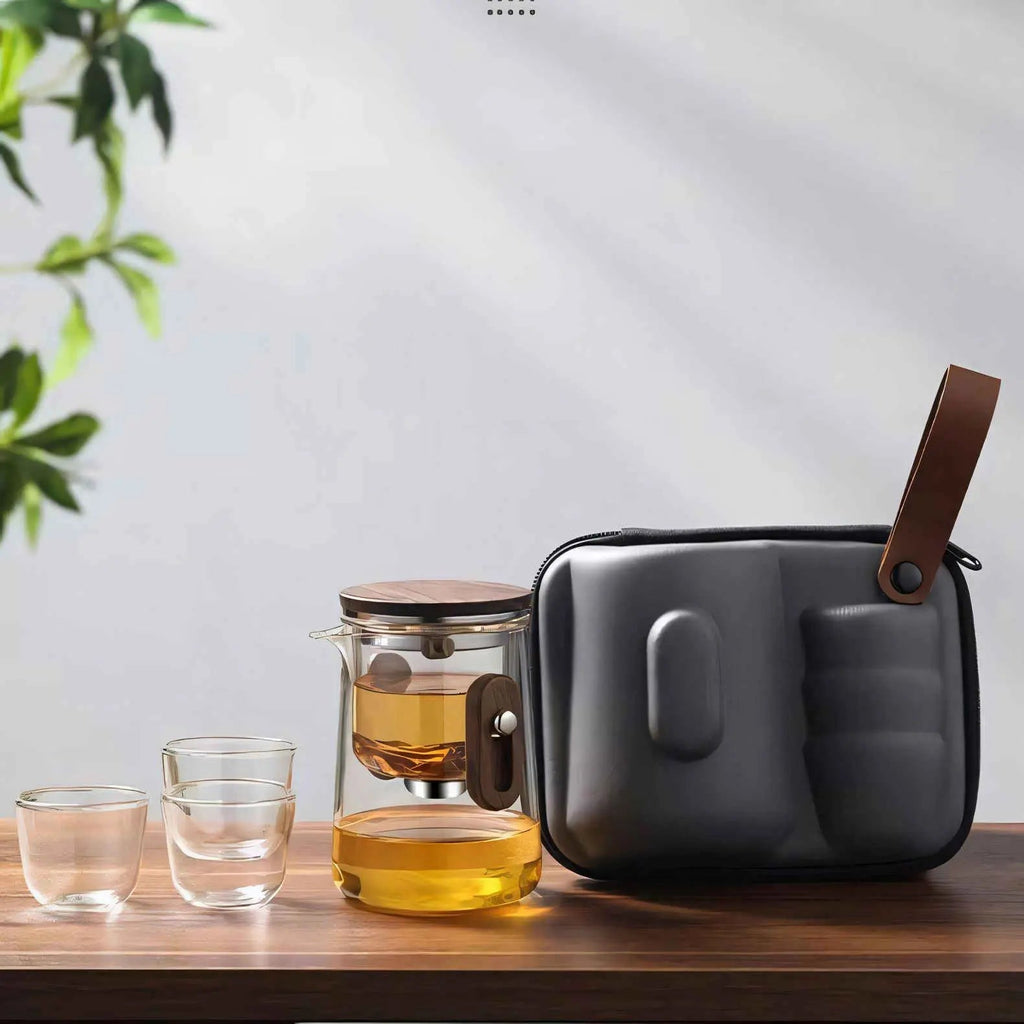 Linn | Portable Tea Set with Filtration Teapot and Travel Case