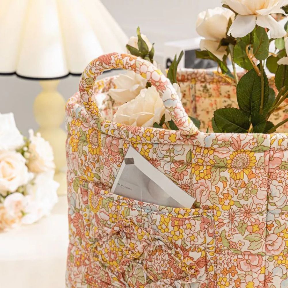 Tommaso | Floral Storage Basket for Bedroom or Living Room