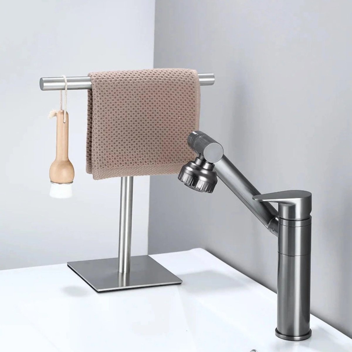 Flavia | Freestanding Kitchen Towel Rack with Weighted Base for Bathroom