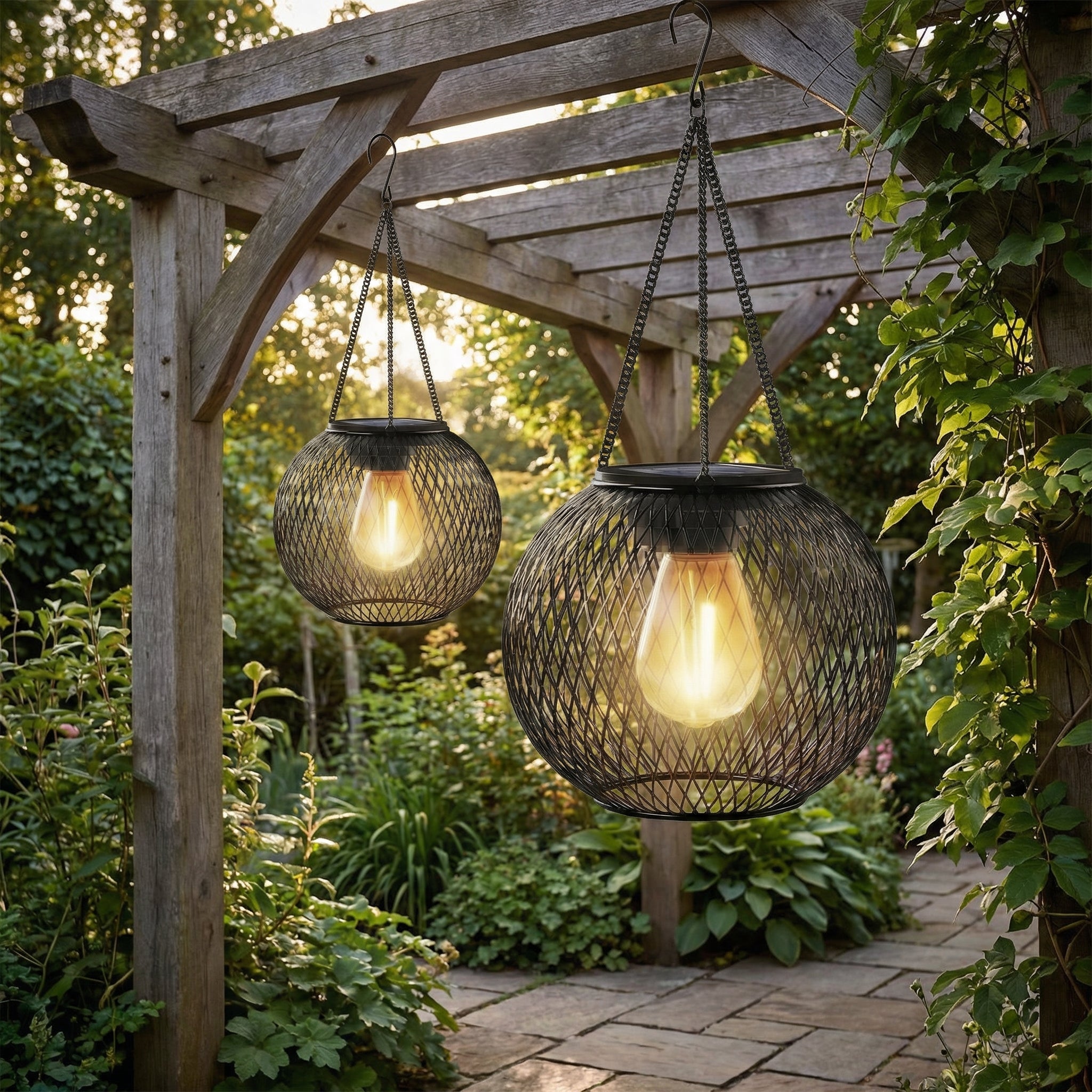 Solène | Solar Hanging Lantern for Garden and Outdoor Spaces