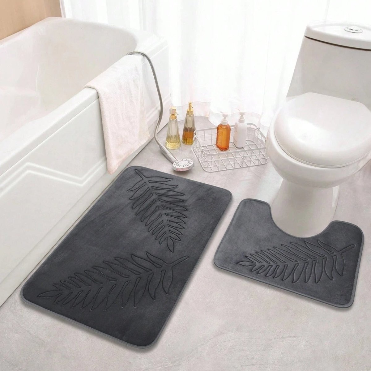 Hortense | Memory Foam Bath Mat for Bathroom with Non-Slip Base