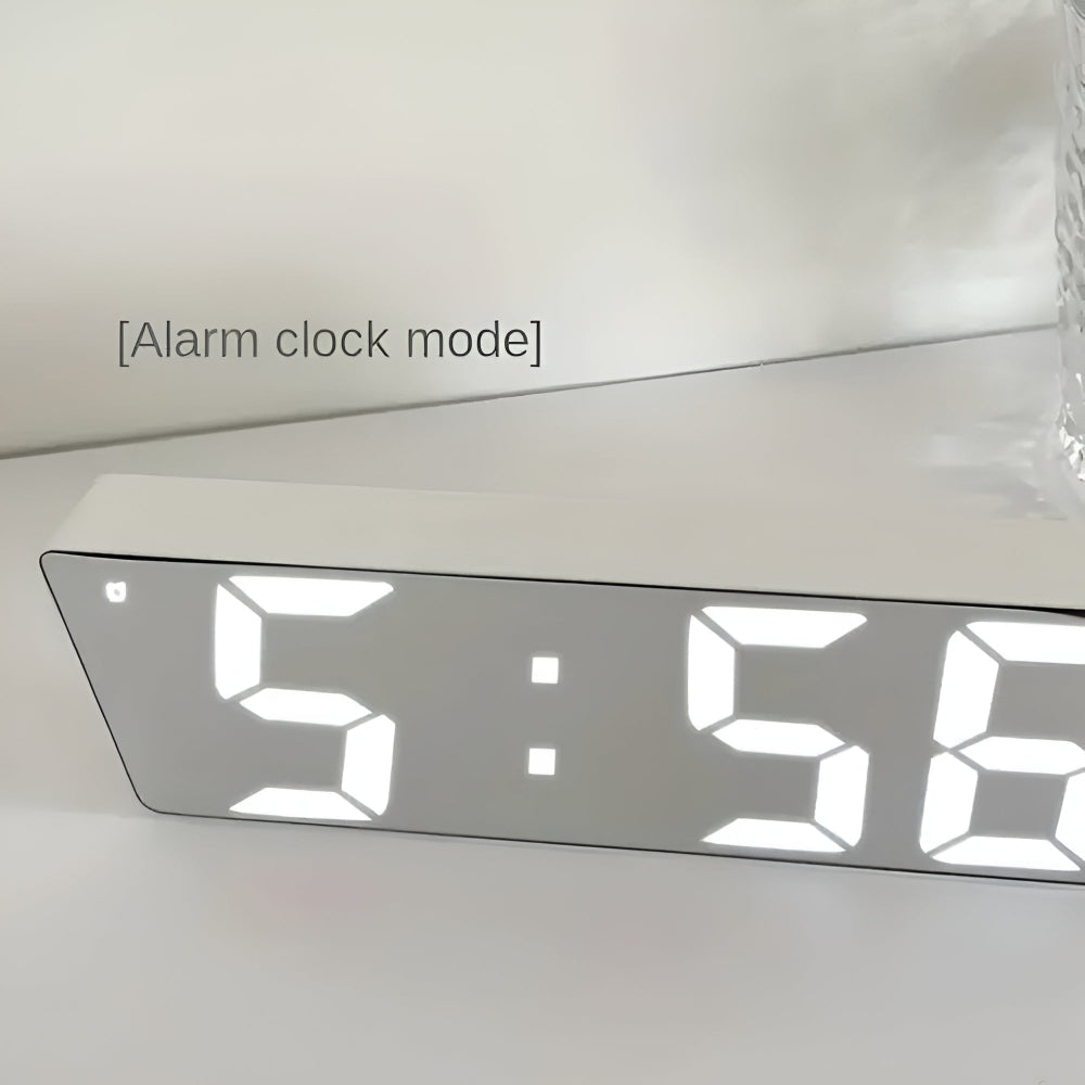 Soren | LED Alarm Clock with Digital Mirror Display for Bedside