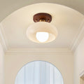 Annika | Cream Glass Ceiling Light in Bauhaus Style