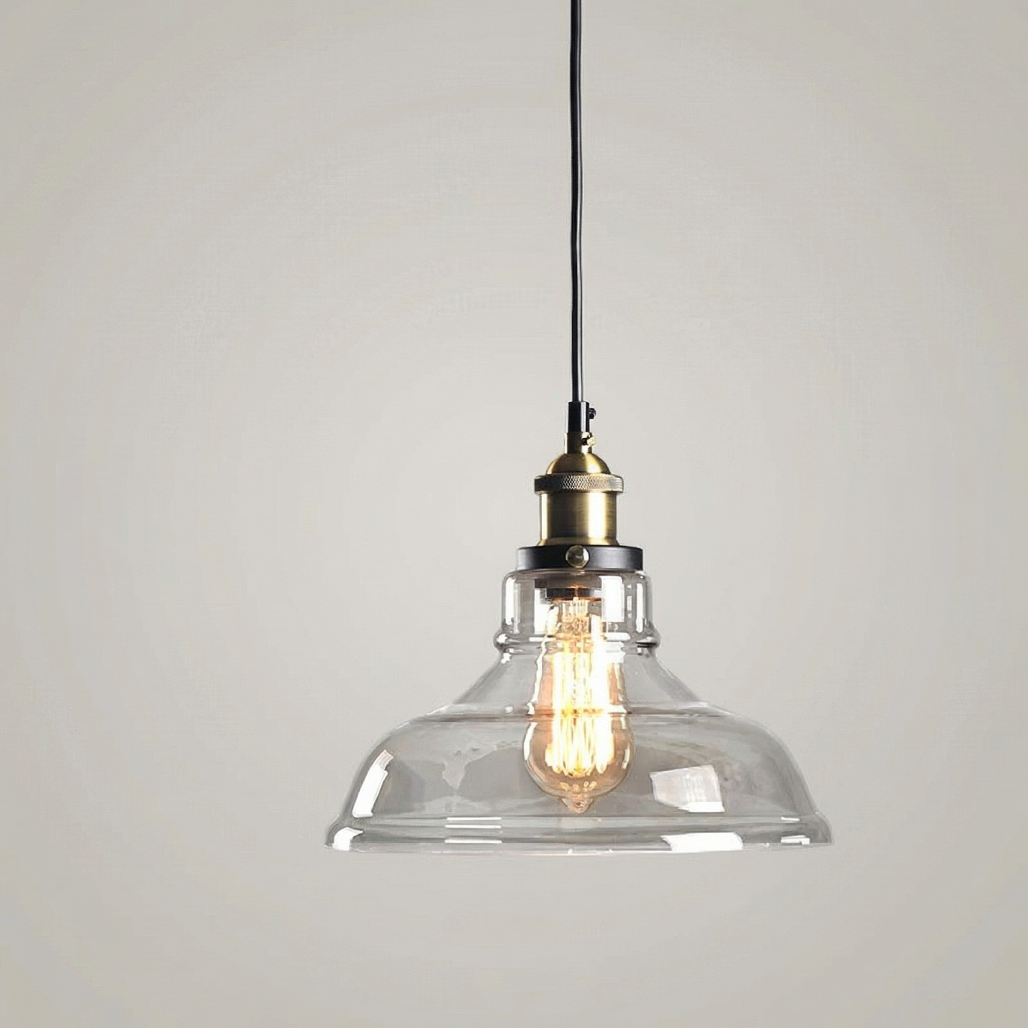 Léon | Vintage Glass Pendant Light for Kitchen or Dining Room