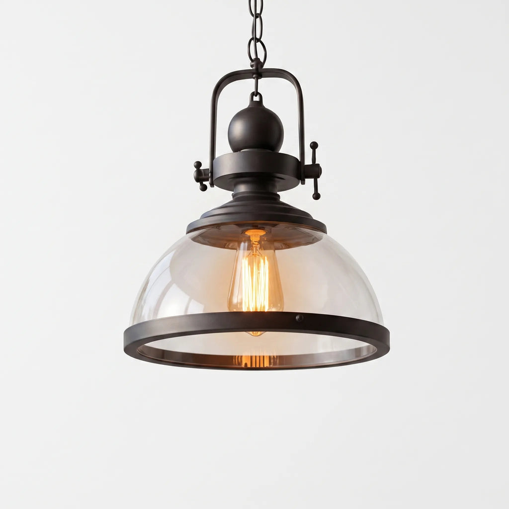 Laurent | Pendant Ceiling Light in Antique Glass and Iron