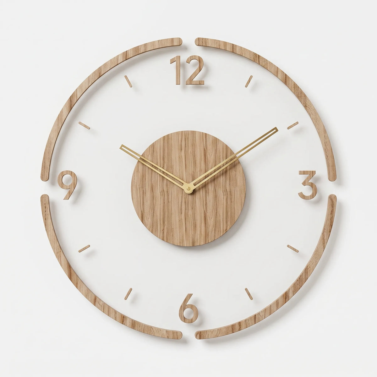 Elias | 30cm Wall Clock with Silent Quartz Mechanism for Modern Interiors
