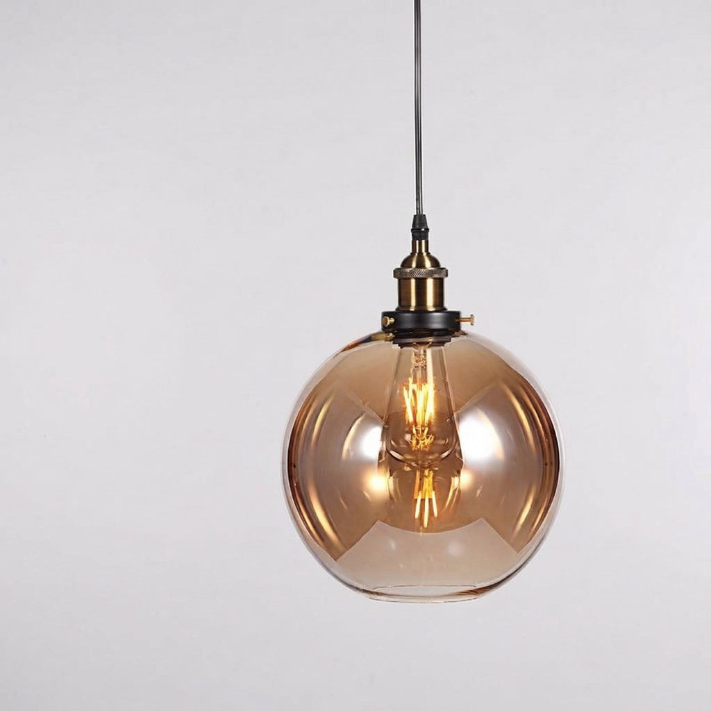 Léonie | Vintage Globe Glass Pendant Light for Kitchen or Dining