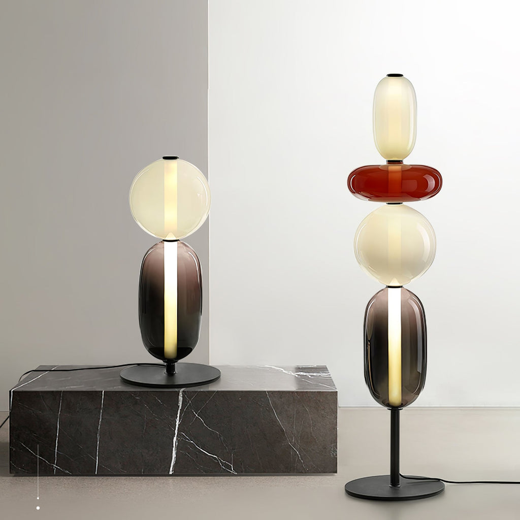 Siena | Modern Floor Lamp with Sculptural Glass Detail