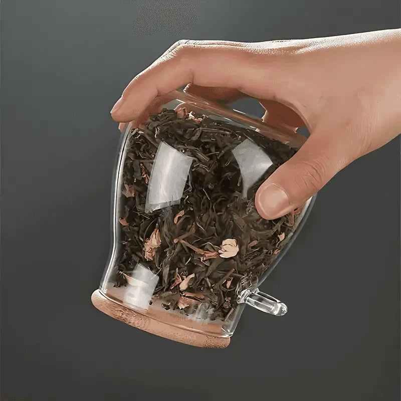Manon | Glass Storage Jar with Bamboo Lid for Kitchen