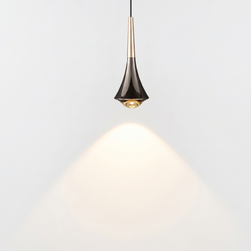 Olivier | Pearl Black Pendant Light for Bedside with LED