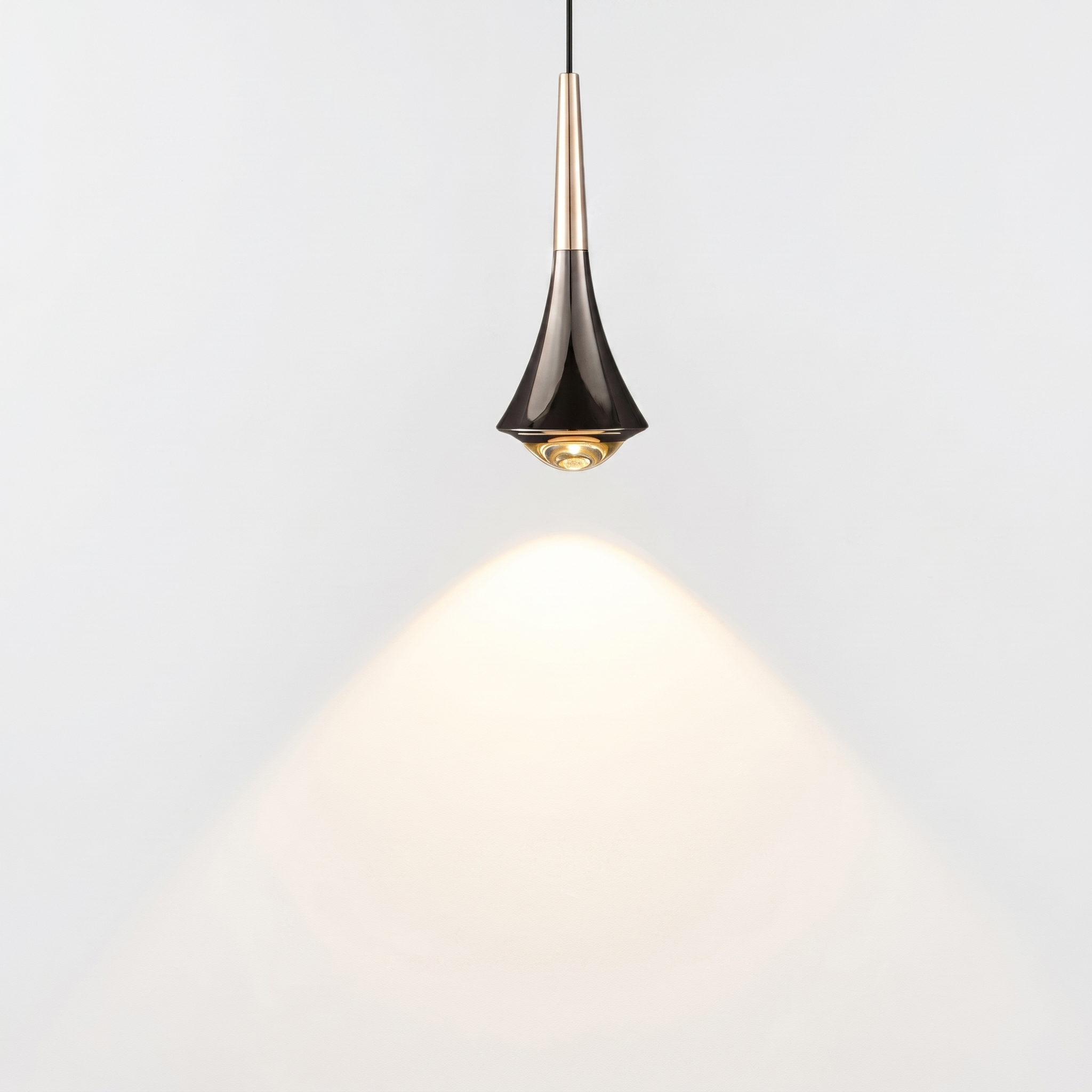 Olivier | Pearl Black Pendant Light for Bedside with LED