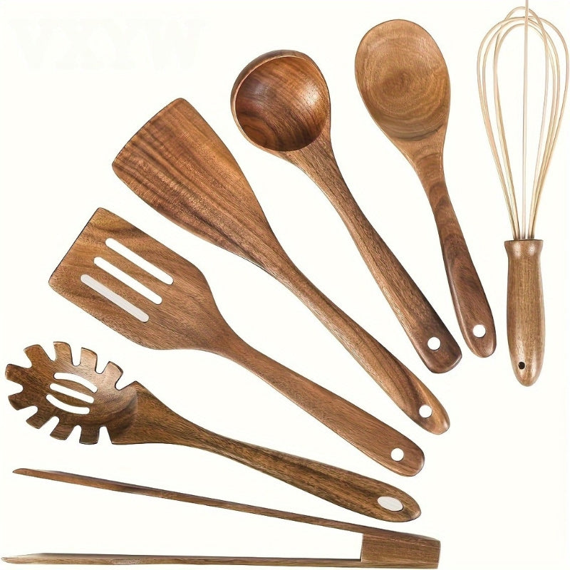 Bastien | Wooden Utensils Set for Non-Stick Cookware & Everyday Cooking