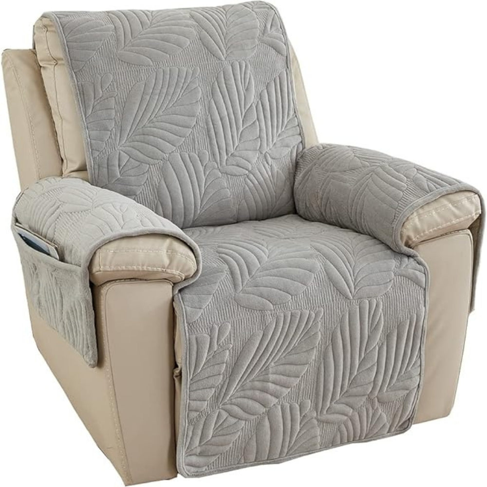Elara | Recliner Cover with Verdant Leaf Pattern for Living Rooms