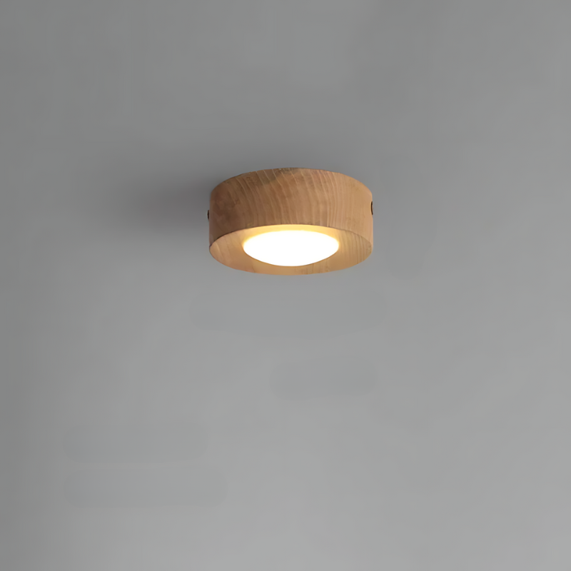 Soren | Walnut Ceiling Lamp with LED Spotlight for Modern Interiors