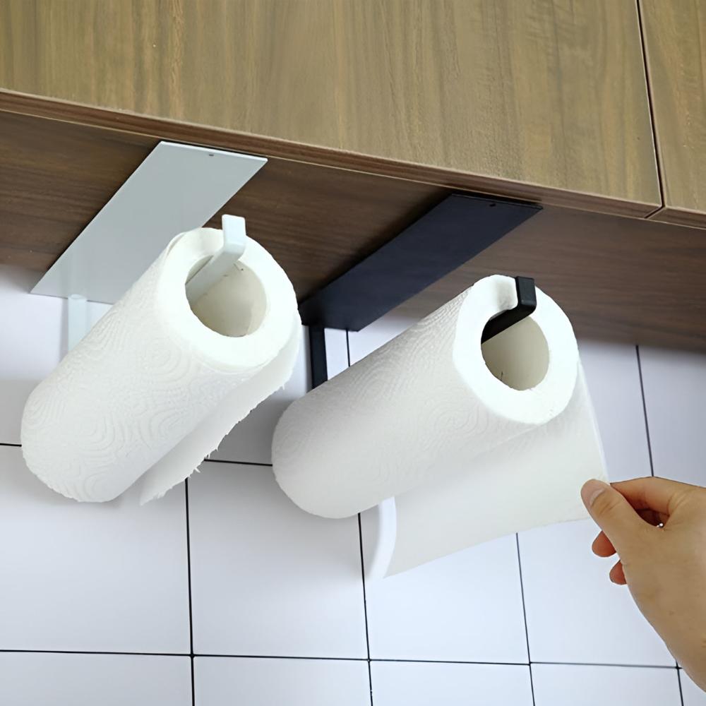 Beatrix | Wall-Mounted Paper Towel Holder in Matte Black or White for Kitchen