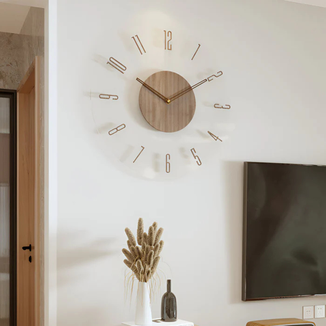 Elias | 30cm Wall Clock with Silent Quartz Mechanism for Modern Interiors
