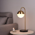 Cedric | Curved Arm Globe Table Lamps for Bedroom