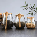 Manon | Glass Storage Jar with Bamboo Lid for Kitchen