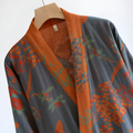 Yvette | Kimono Bathrobe with Floral Motifs for Bedroom
