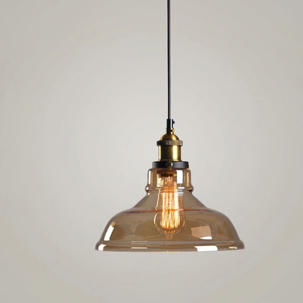 Léon | Vintage Glass Pendant Light for Kitchen or Dining Room
